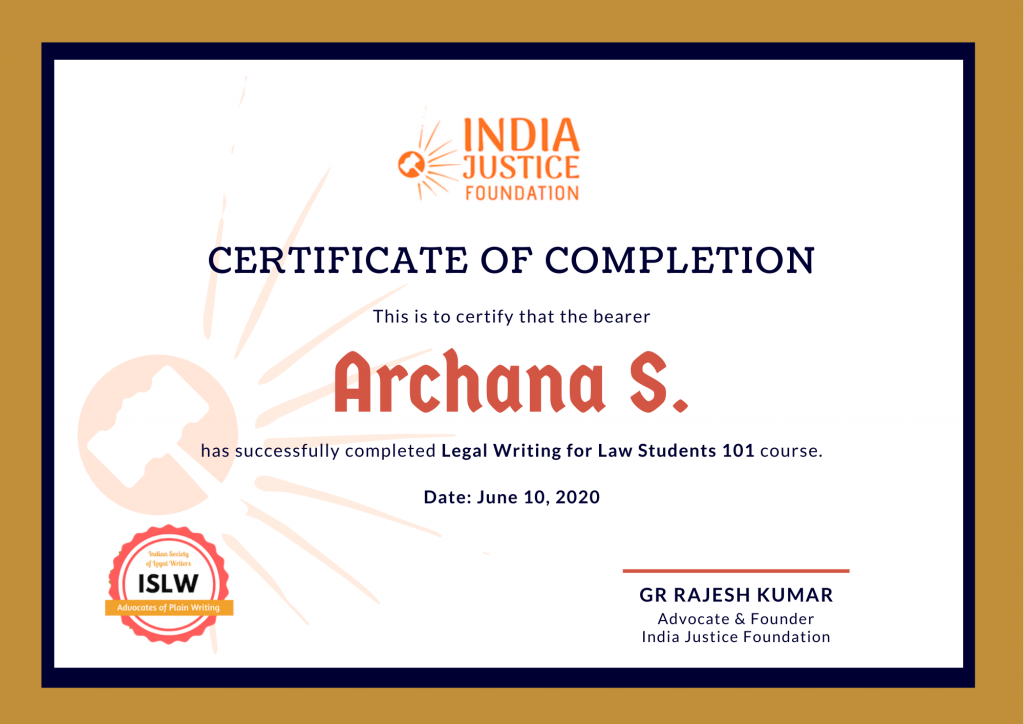 legal research and writing certificate